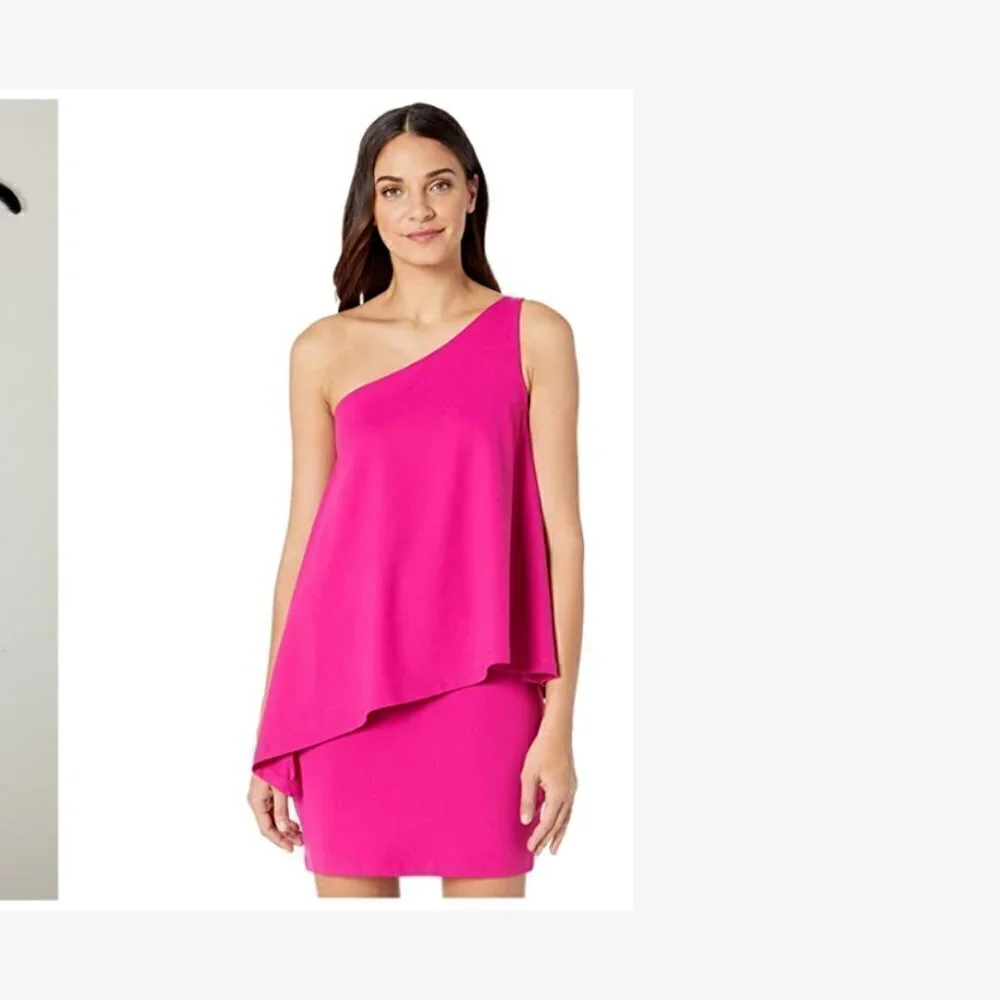 NWT Revolve Susana Monaco XS One Shoulder Dress Purple New Year's Eve Wedding - Picture 2 of 7